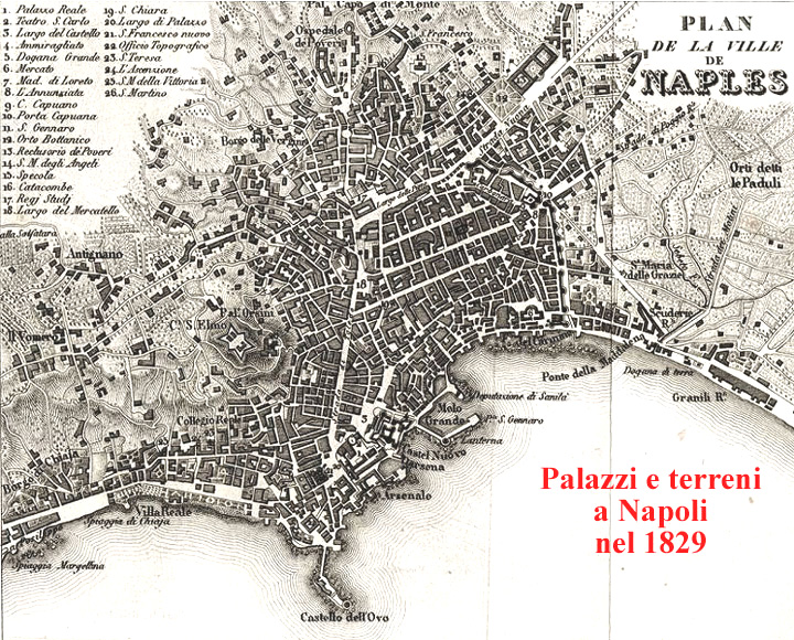 Palazzi e terreni a Napoli nel 1800